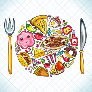 Food plate clipart