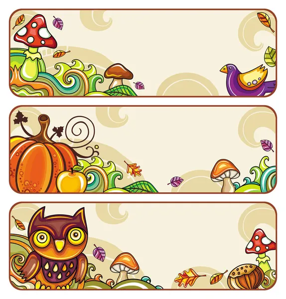 向量组的装饰秋季 banners.1 — 图库矢量图片