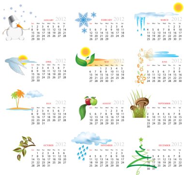 Calendar 2012 clipart