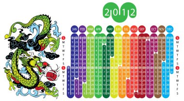 Calendar 2012 clipart