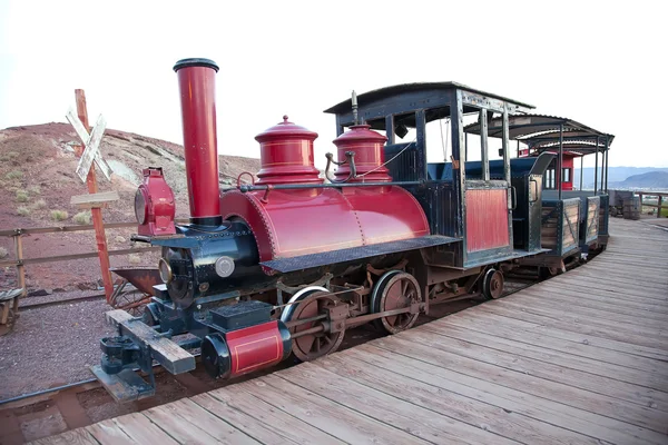 stock image Vintage locomorive with carriage