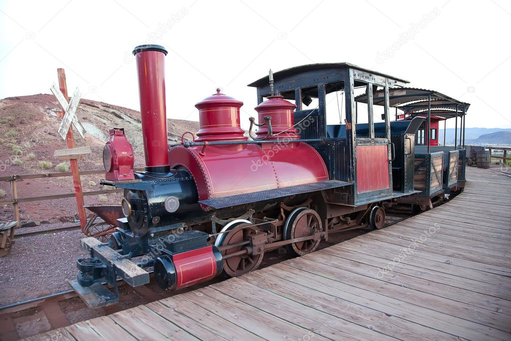 Vintage locomorive with carriage