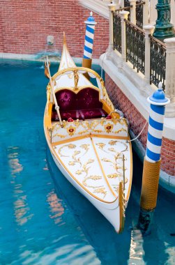 White venetian gondola in Las Vegas casino