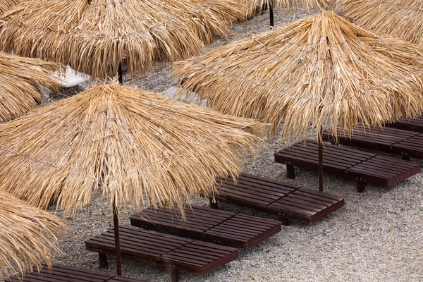 Üstten plaj şemsiyeleri — Stok fotoğraf