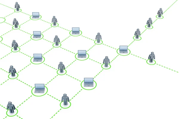 녹색 네트워크 — 스톡 사진