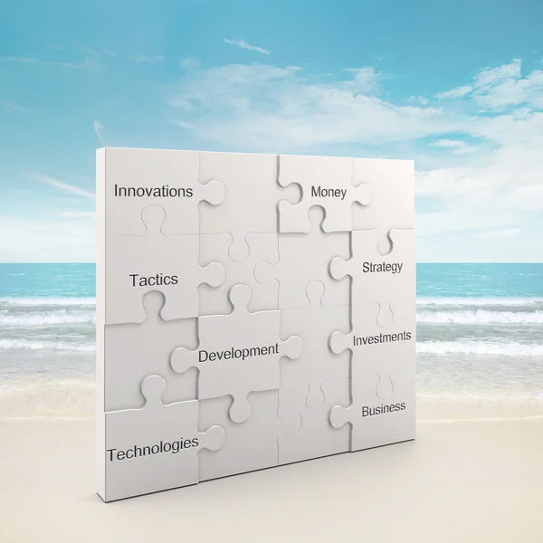 Presentation puzzle concept — Stock Photo, Image