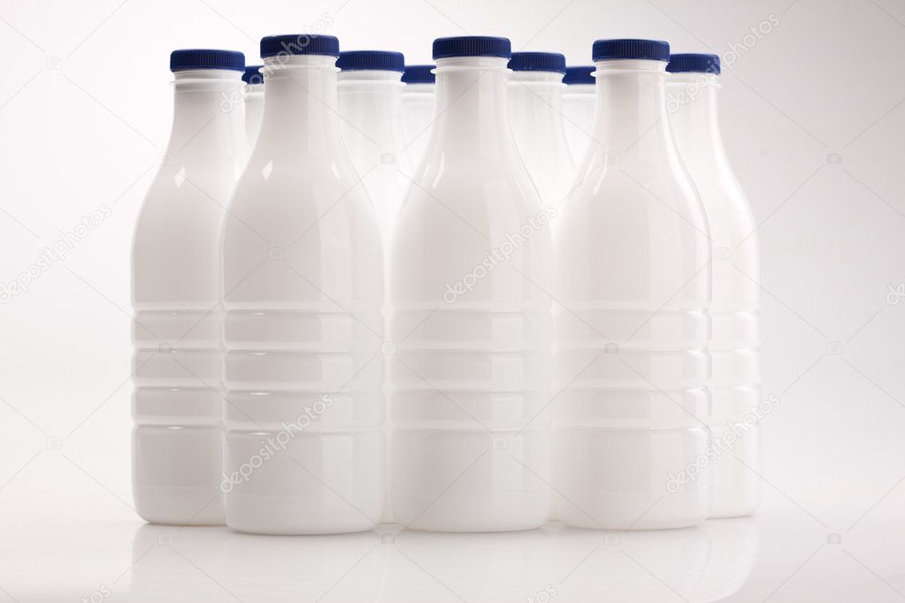 Plastic milk bottle