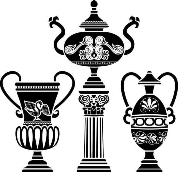 Ancient Greek vase — Stock Vector