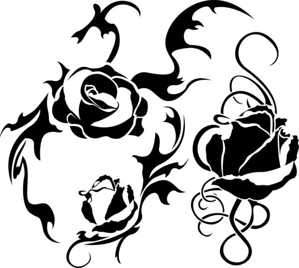 Tatouage rose — Image vectorielle