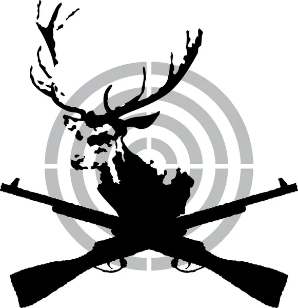 Ελάφια κυνήγι σύμβολο — Διανυσματικό Αρχείο
