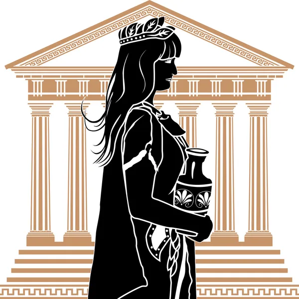 Mujer patricia romana — Vector de stock