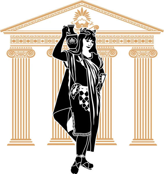 Mujer patricia romana segunda variante — Vector de stock