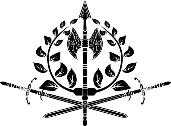 Символ Перемоги з сокирами — стоковий вектор