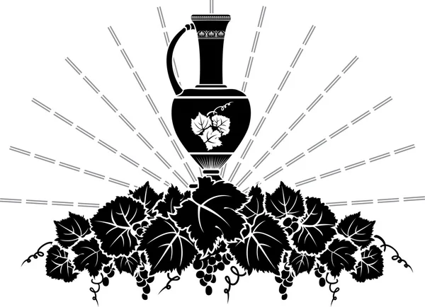 Pochoir symbole vigne — Image vectorielle
