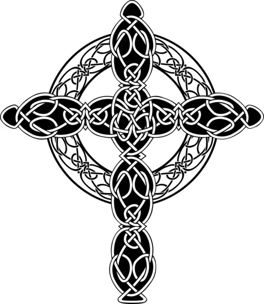 Pochoir croix celtique noué — Image vectorielle