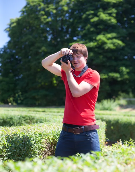 Fotógrafo en el parque — Foto de Stock