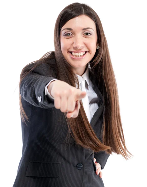 Portrait of girl in business suit — Stock Photo, Image