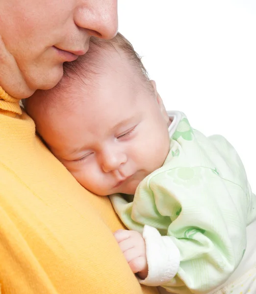 Bebê nas mãos do pai — Fotografia de Stock