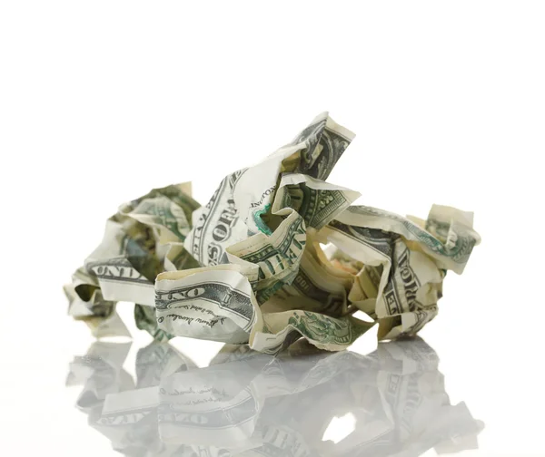 Crumpled money — Stock Photo, Image