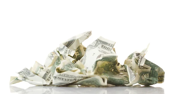 Crumpled money — Stock Photo, Image