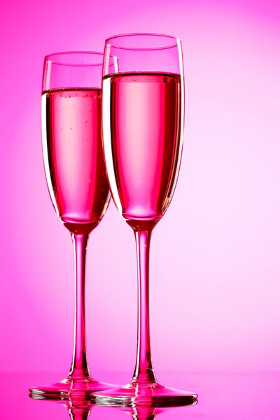 Pair of champagne flutes — Stock Photo, Image