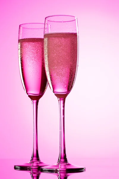 Par champagneflöjter — Stockfoto