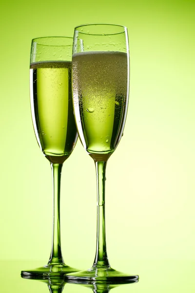 Par de flautas de champán — Foto de Stock