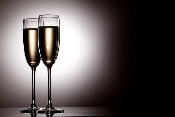 Pair of champagne flutes — Stock Photo, Image