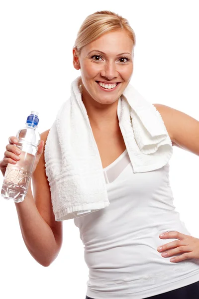 Young woman after workout Stock Photo