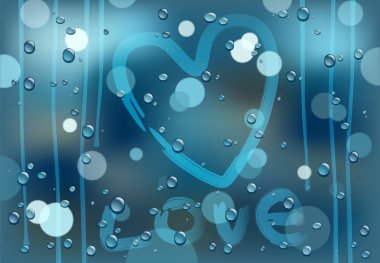 Raindrops on window after rain clipart