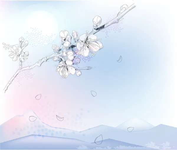 満開の桜 — ストックベクタ
