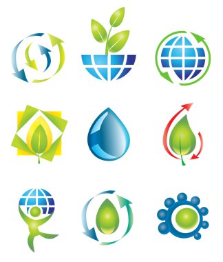 Set of nature design elements clipart