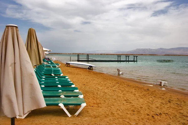 Облачное небо над Мертвом морем — стоковое фото