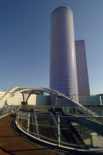 Vista de alta tecnologia sobre Tel Aviv — Fotografia de Stock