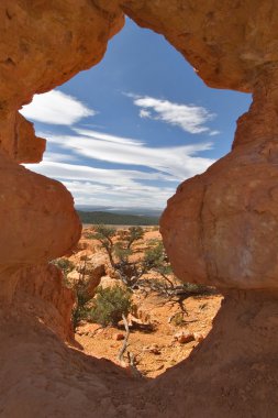 Landscape between stones clipart