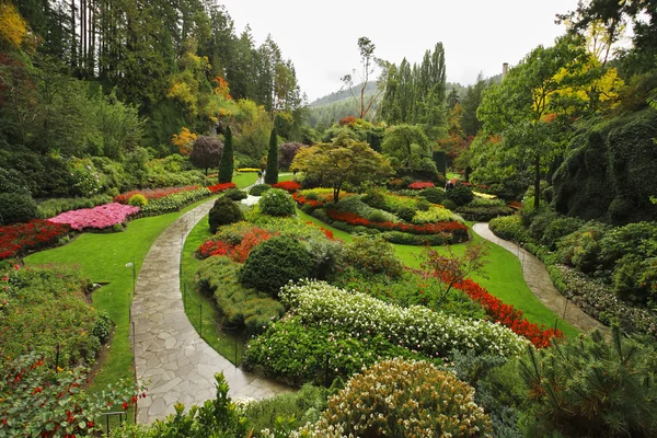 Butchard - jardin sur l'île de Vancouver au Canada — Photo