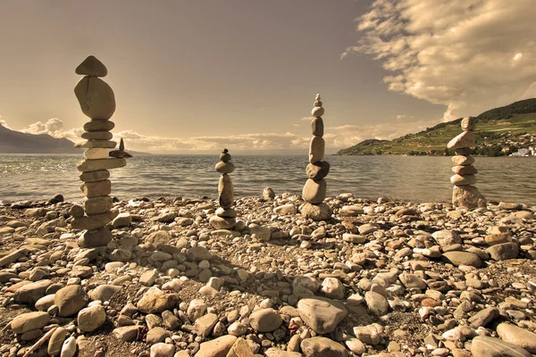 stock image Four stone pyramids