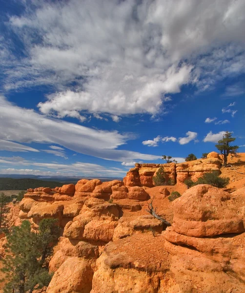 Clouds on a red canyon — Stock Photo, Image