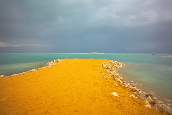 Burza nad Morzem Martwym. — Zdjęcie stockowe