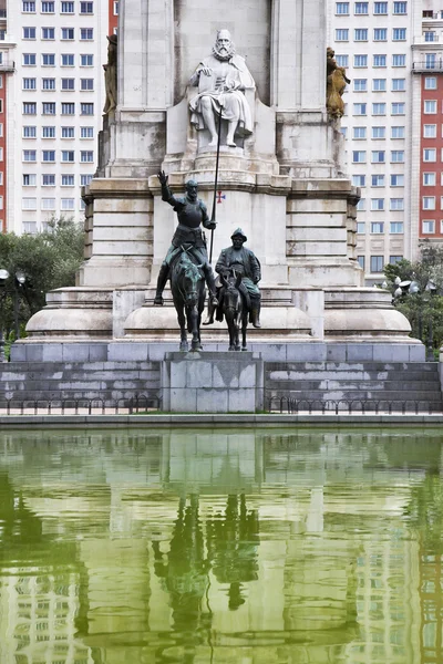 stock image Monument to great writer Cervantes