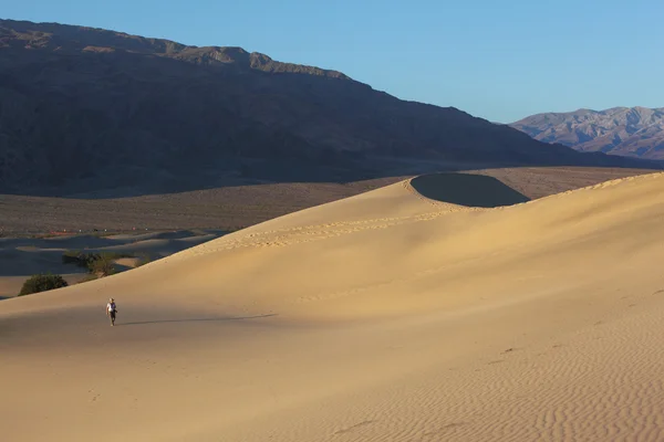 Nádherný východ slunce mezi písečnými dunami. — Stock fotografie