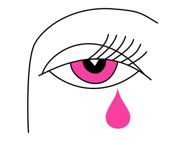 Dibujo del ojo de la mujer — Vector de stock
