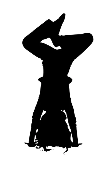 Vector silhouette of the girl — Stock Vector