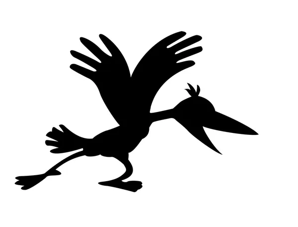 Vector cartoon ravens op witte achtergrond — Stockvector
