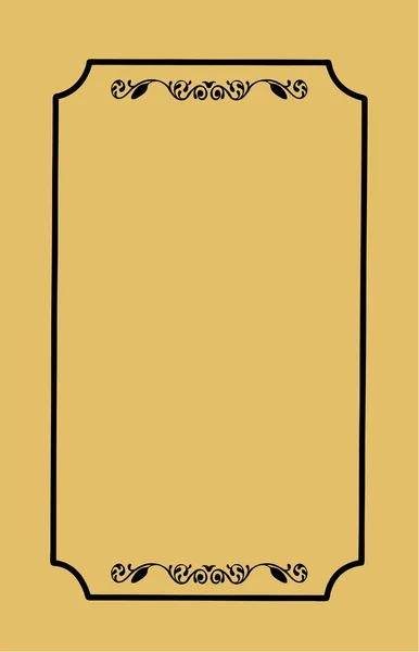 Cornice decorativa su sfondo marrone — Vettoriale Stock
