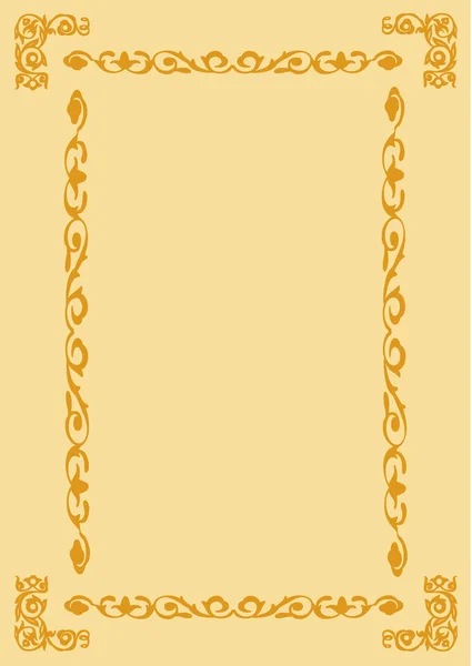 Cadre décoratif sur fond brun — Image vectorielle