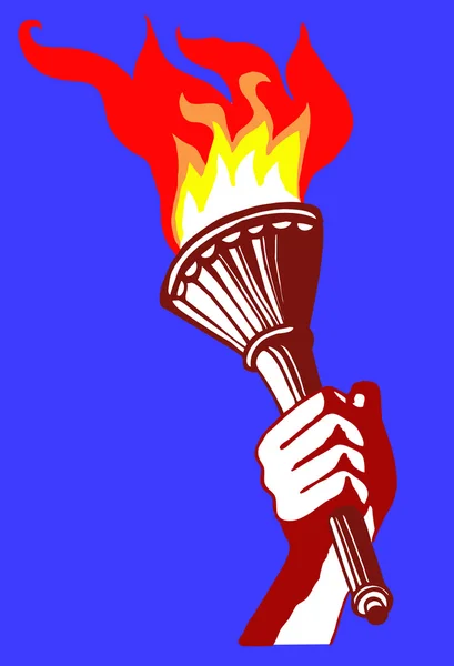 Dessin du flambeau — Image vectorielle