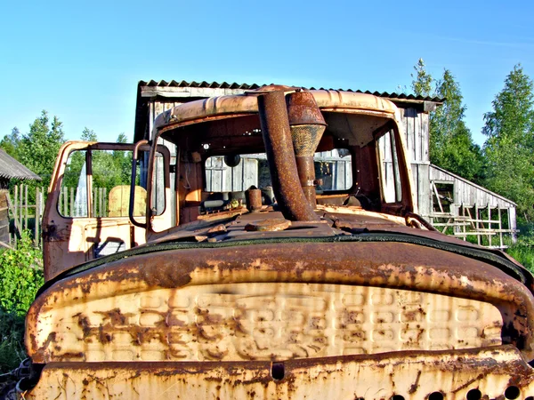 Régi szovjet traktor — Stock Fotó