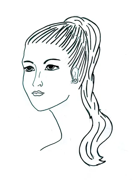 Портрет девушки — стоковый вектор