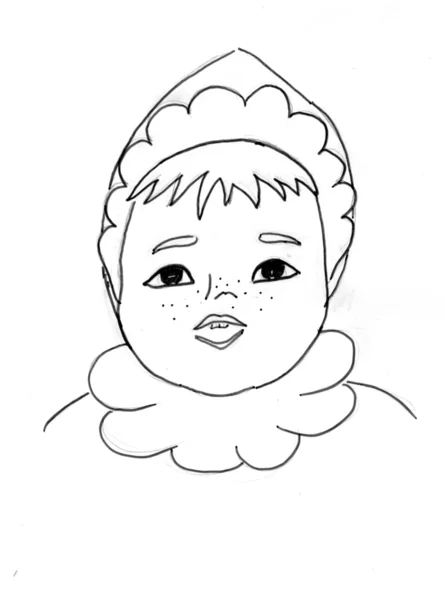 Portrait enfant — Image vectorielle